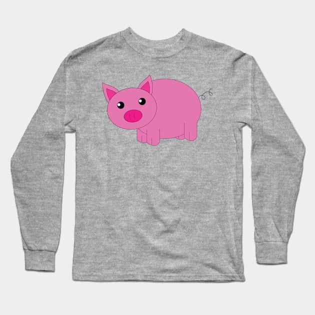 Pig : I can't move my neck Long Sleeve T-Shirt by FamiLane